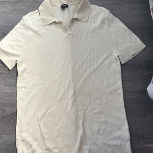Express Men's Beige Polo Shirt